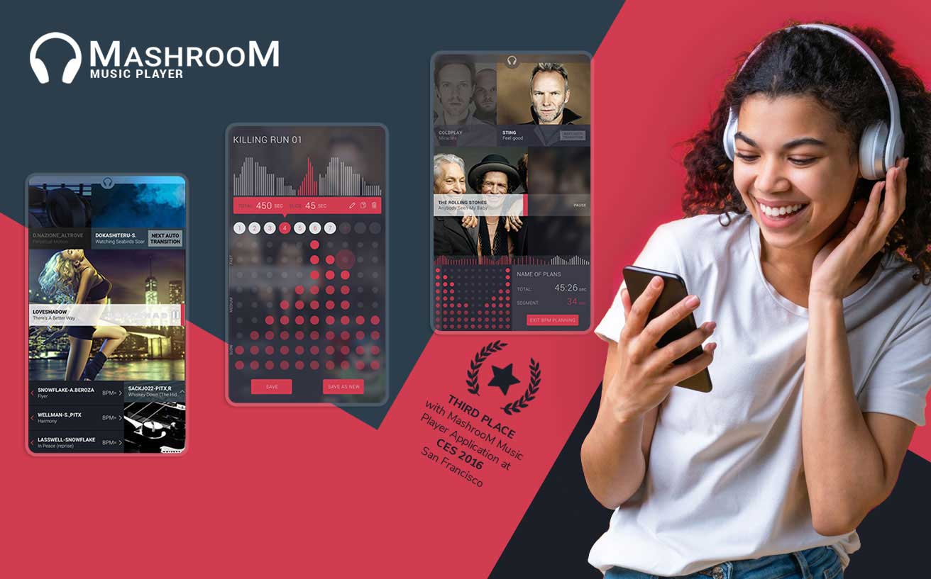 Award-winning UI design with Mashroom Music Player